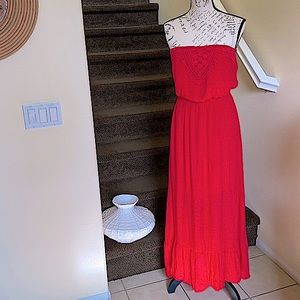 Halo Strapless Embroidered Dress